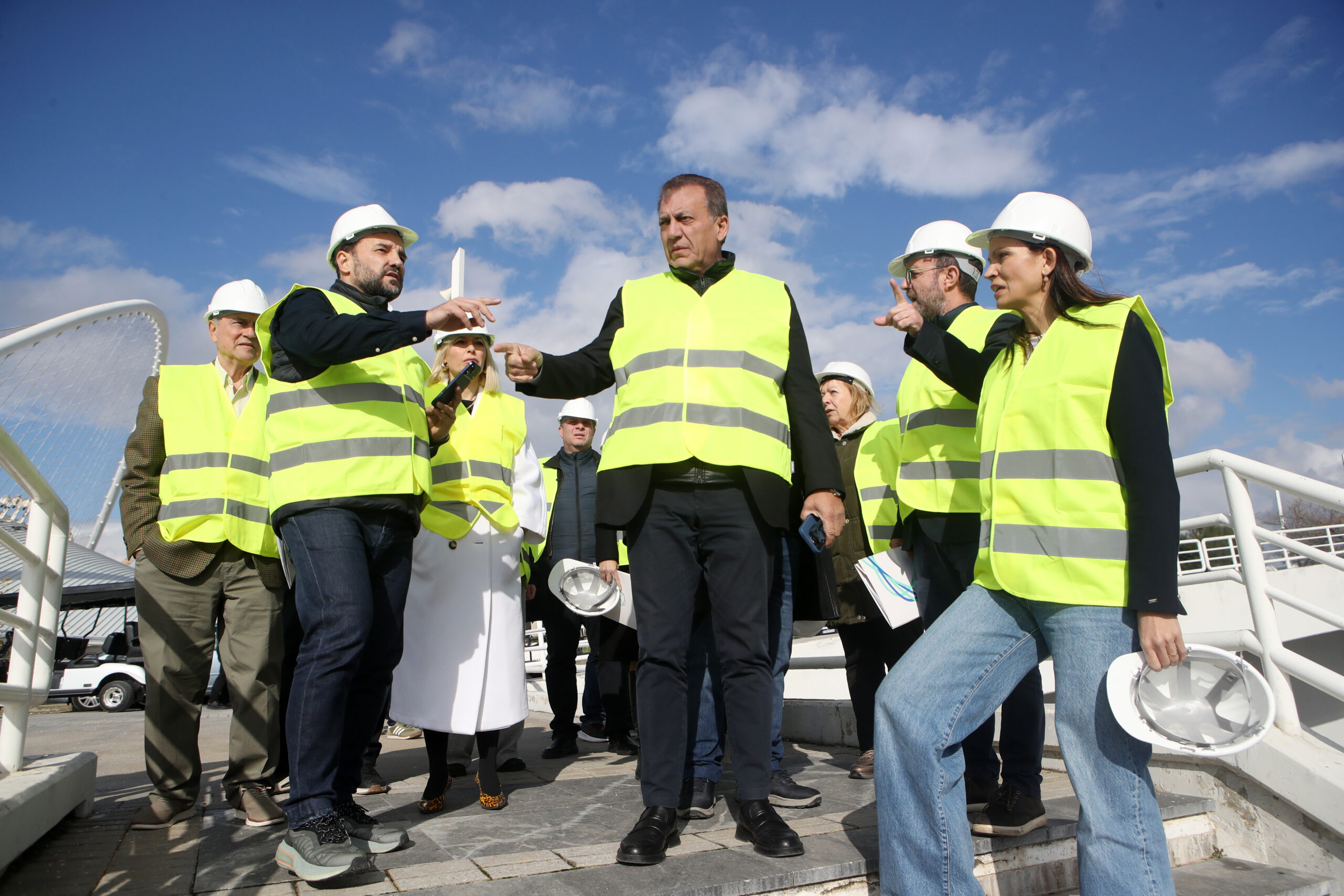 Στα εργοτάξια του «νέου ΟΑΚΑ» ο Γιάννης Βρούτσης